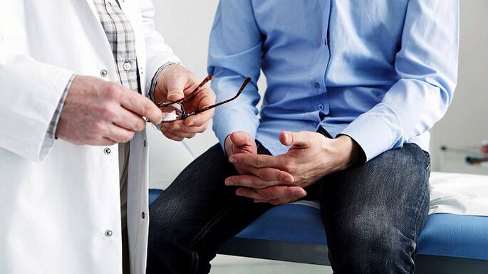 verwijzing naar een specialist voor prostatitis
