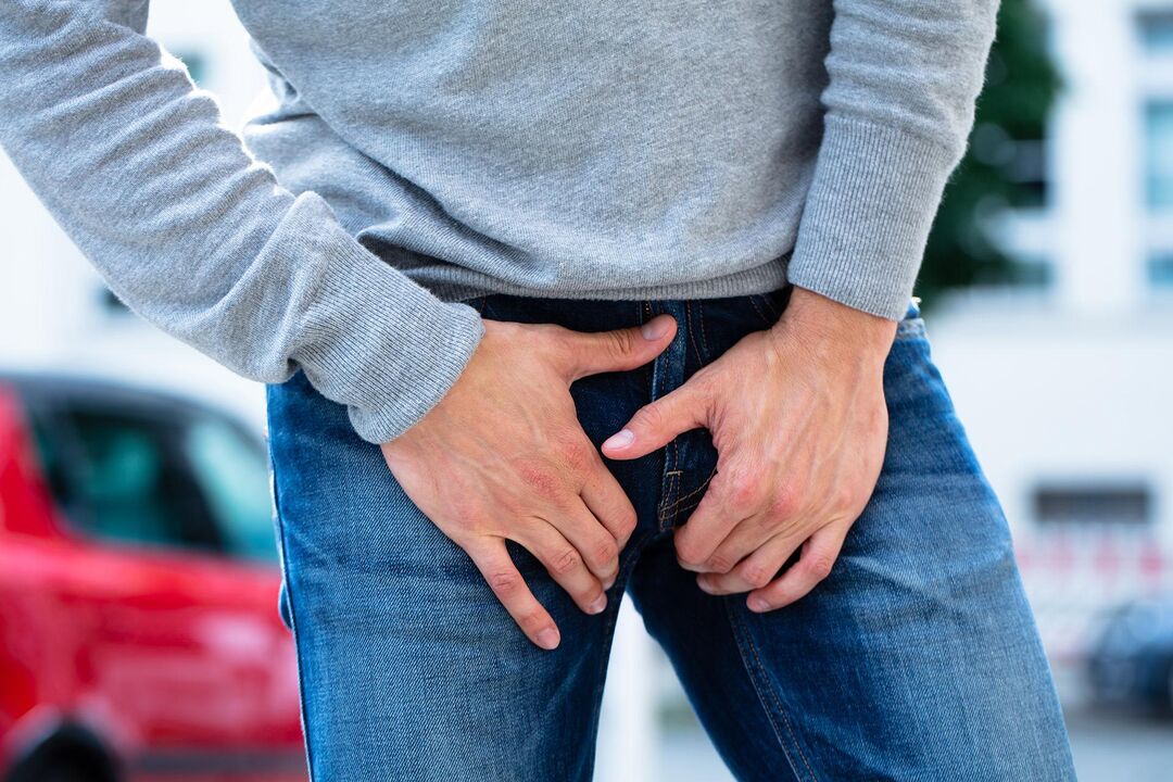 pijn in de lies bij een man met calculeuze prostatitis