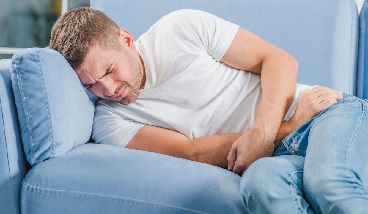 pijn bij een man met chronische prostatitis
